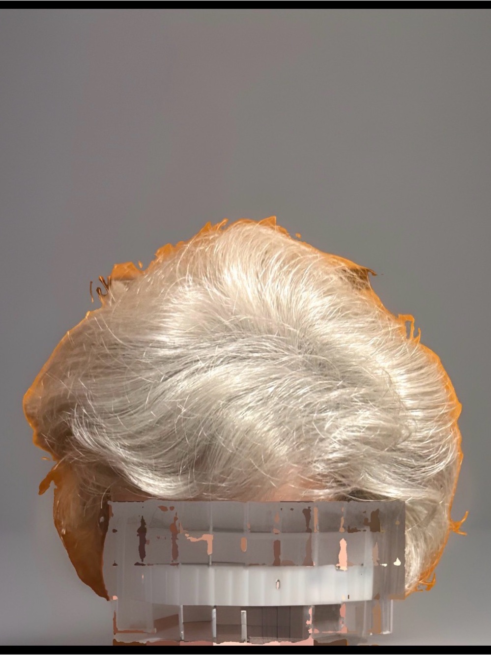 Short Layered Gray/Silver Synthetic Wavy Wig Classic Cap One Size Natural